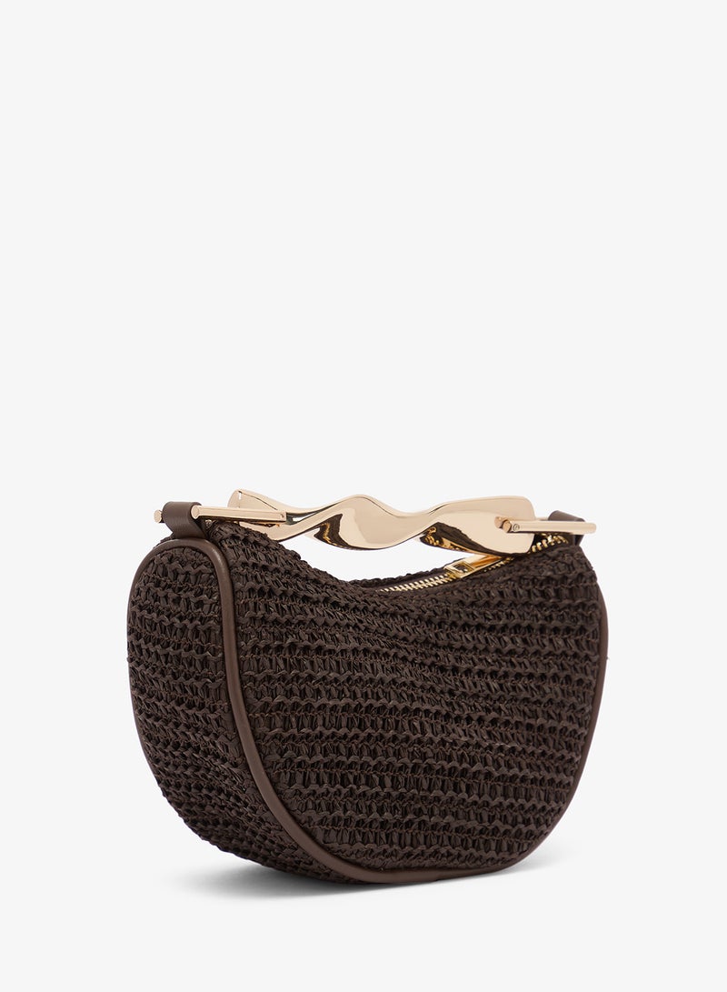 جلاموروس حقيبة يد رافيا بمقبض ذهبي - Image 2